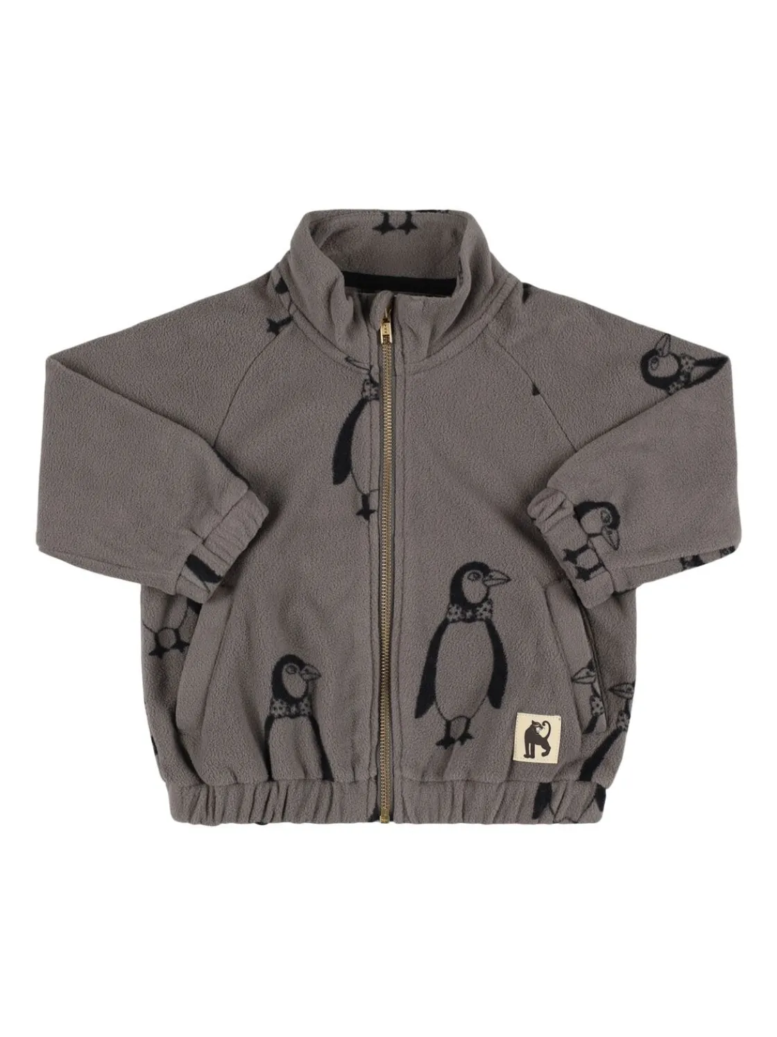 Felpa in poly riciclato stampato con zip