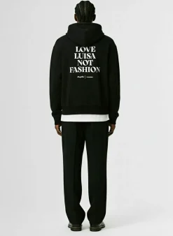 Felpa LVR Exclusive in cotone con zip e cappuccio