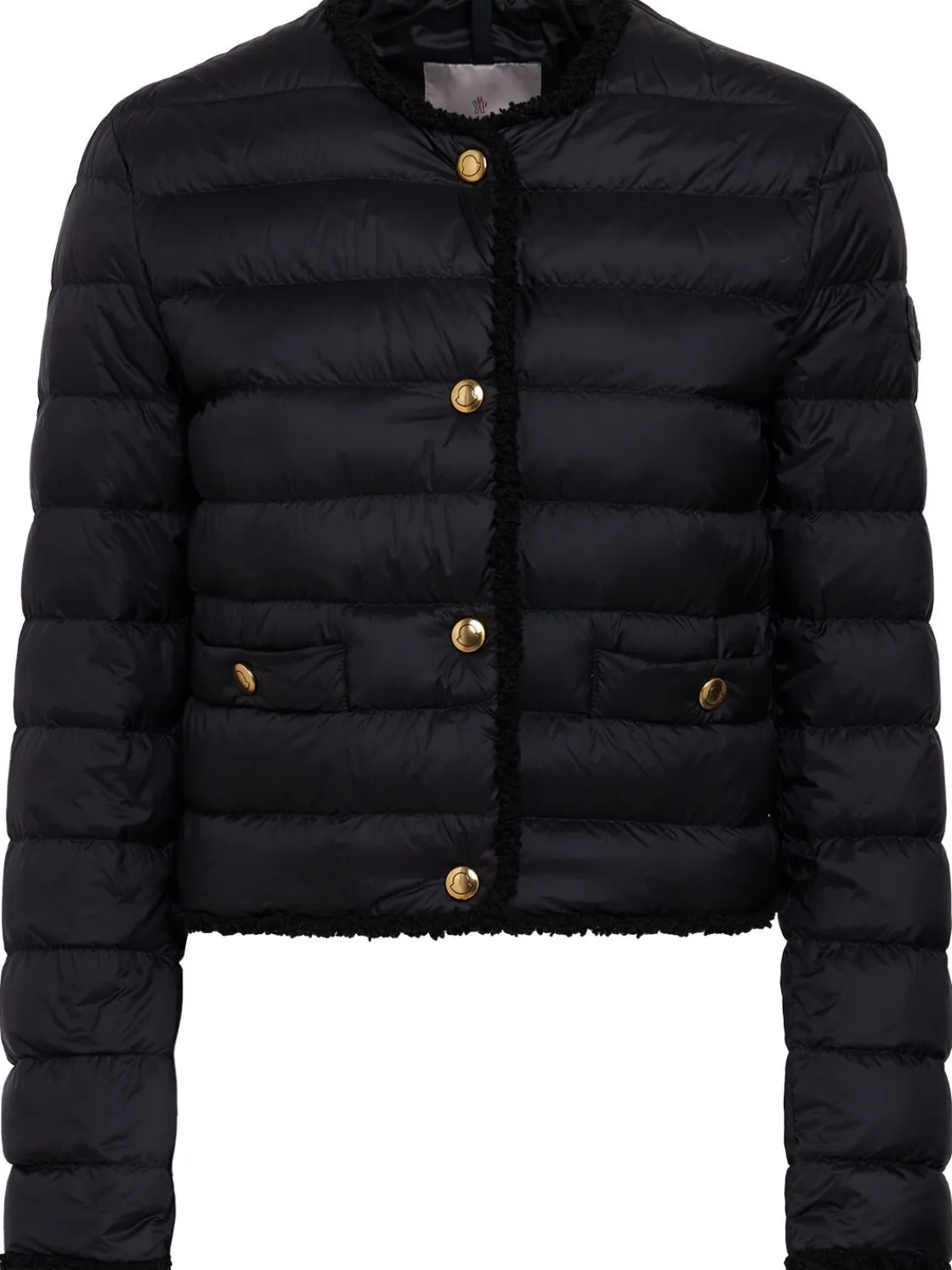 Fleurs bouclé nylon down jacket