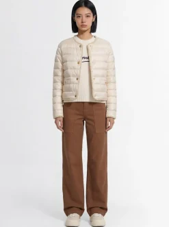 Fleurs bouclé nylon down jacket