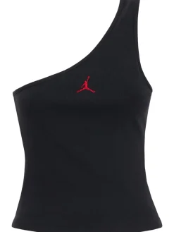 Flight jersey one-shoulder top