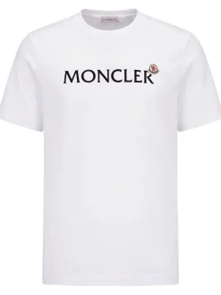 Flocked logo cotton t-shirt