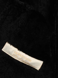 Giacca cerata con shearling