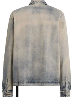 Giacca in denim di cotone con zip