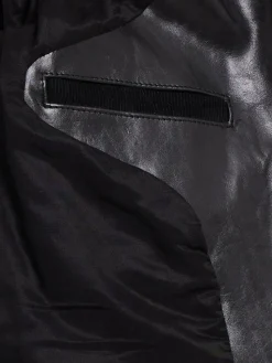Giacca in pelle con zip
