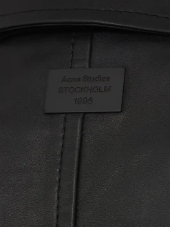 Giacca in pelle con zip e cintura