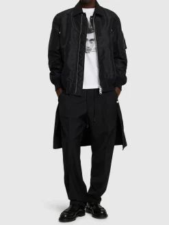 Giacca in twill di nylon