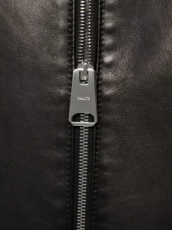 Giacca Odin in pelle con zip