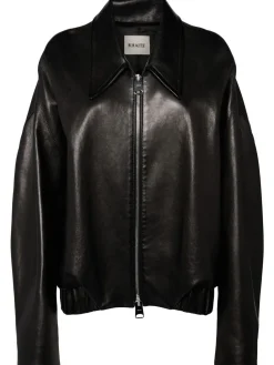 Giacca Odin in pelle con zip