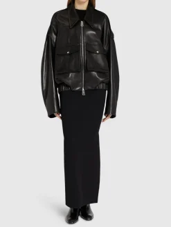 Giacca Owey in pelle con zip