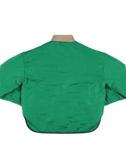 Giacca reversibile in teddy e nylon