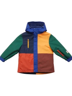 Giacca sci in nylon riciclato color block