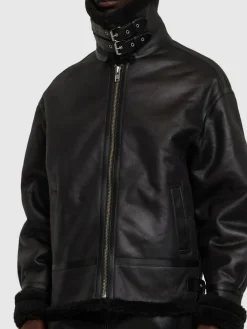 Giacca unisex loose fit in shearling