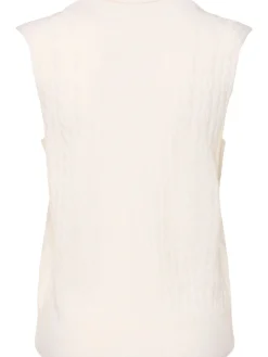 Gilet in maglia di cashmere a trecce