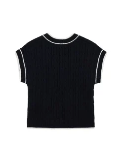 Gilet in maglia di misto lana / scollo a V