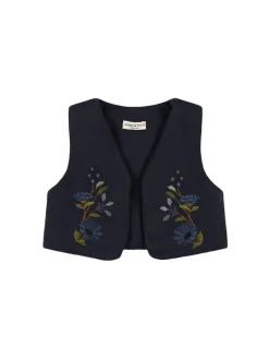 Gilet Talita in cotone con ricami