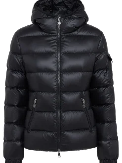 Glesse hooded nylon down jacket