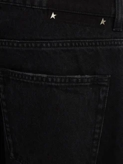Golden loose cotton skate jeans