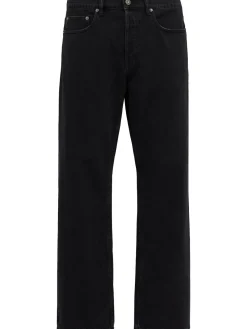 Golden loose cotton skate jeans
