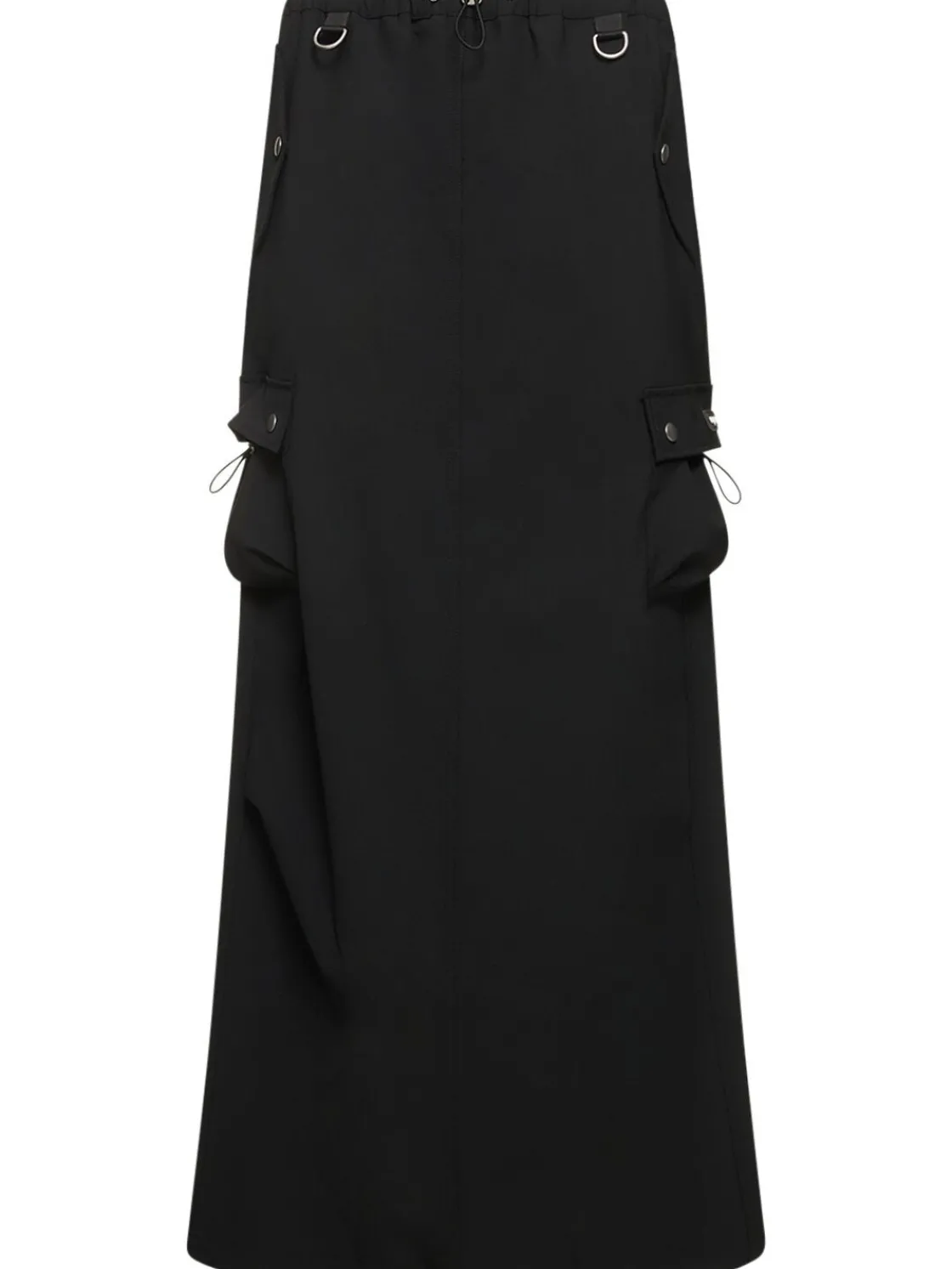 Gonna cargo sartoriale in misto fresco lana