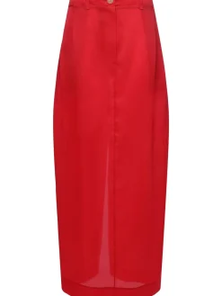 Gonna lunga Lucian in organza di seta