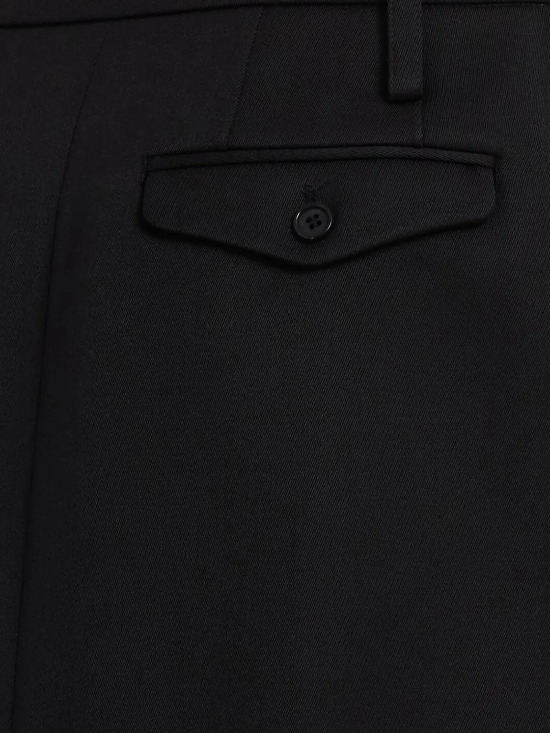 Gonna maxi in twill di misto lana a vita bassa