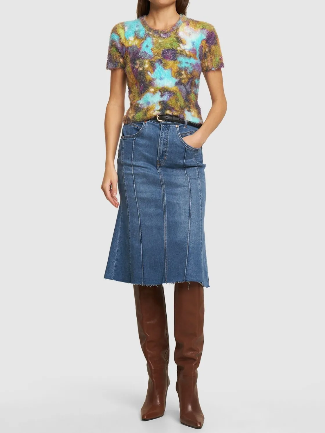 Gonna midi Juliana in denim