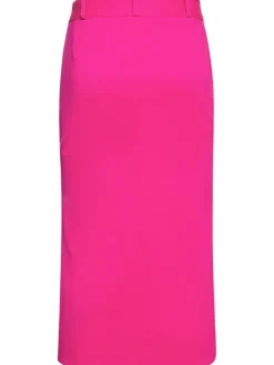 Gonna pencil in gabardina di lana stretch
