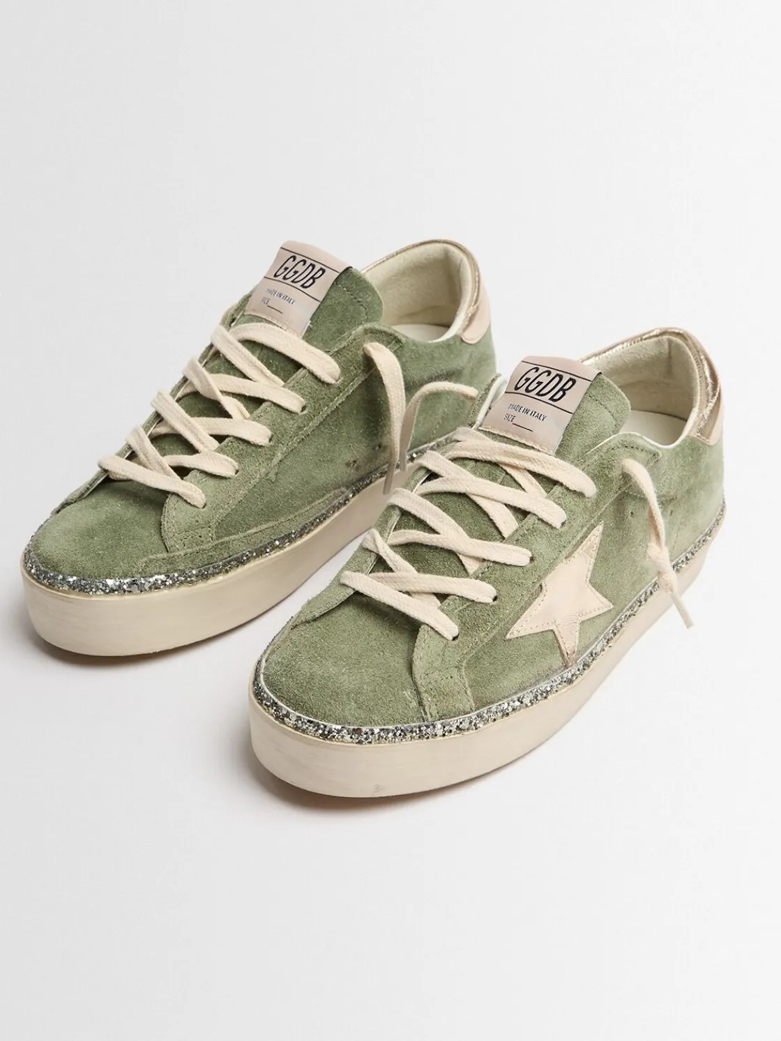 Hi Star waxed suede sneakers