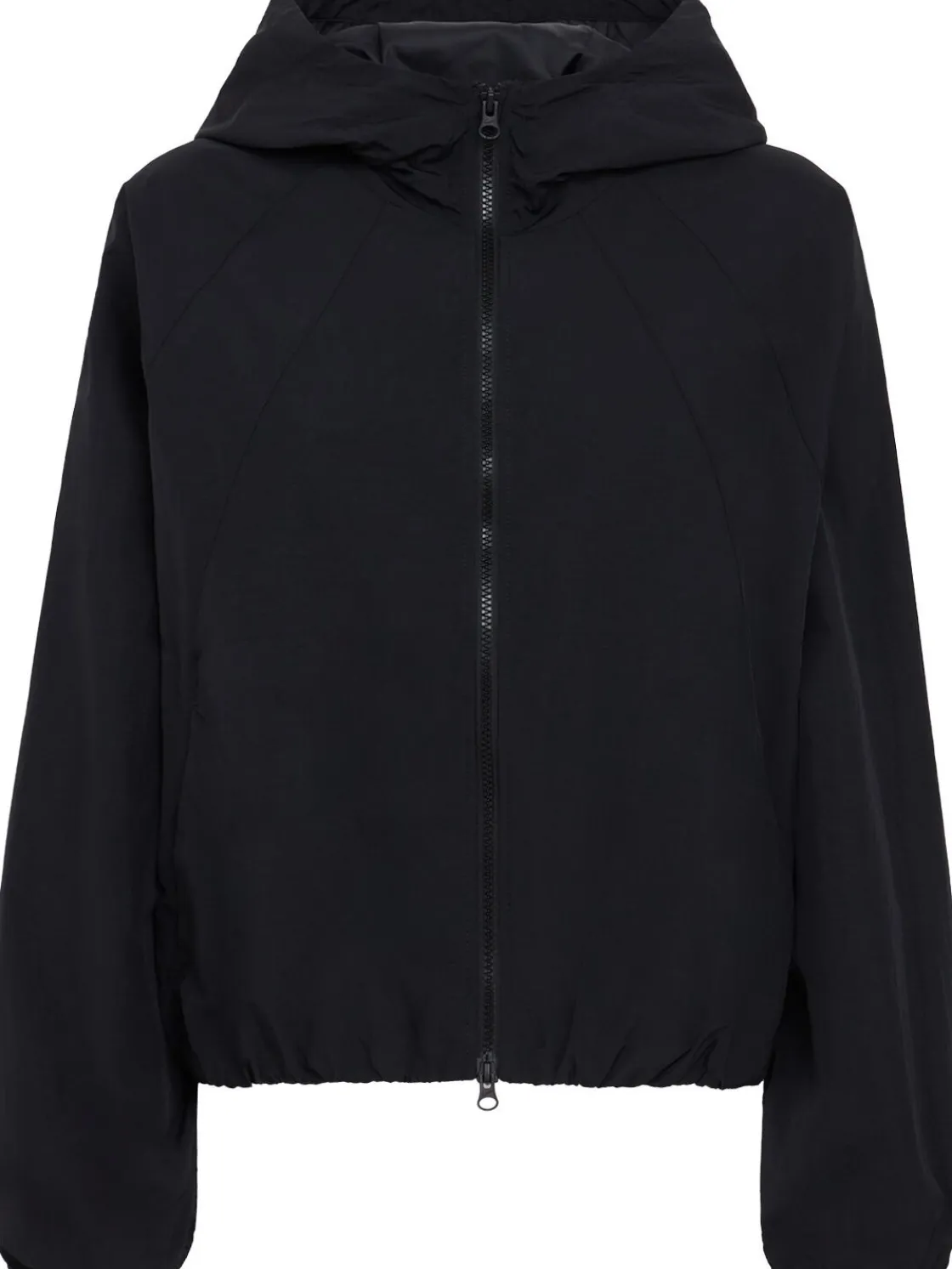 Hooded lightweight taffeta jacket