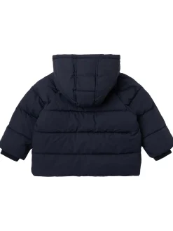 Hooded poly puffer jacket