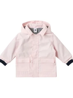 Hooded poly windbreaker