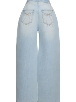 Jeans baggy Picko a vita media in denim accoppiato