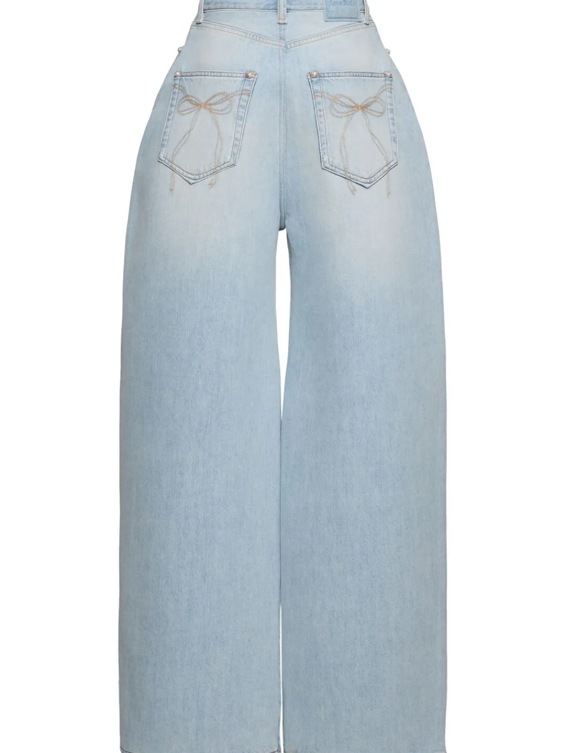 Jeans baggy Picko a vita media in denim accoppiato