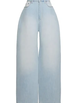 Jeans baggy Picko a vita media in denim accoppiato