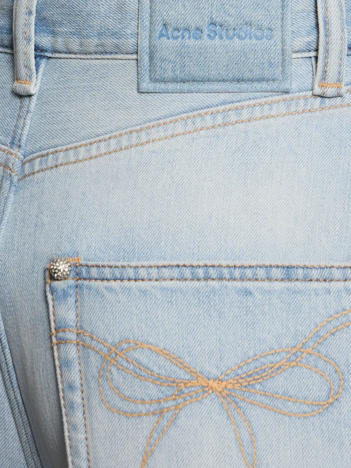 Jeans baggy Picko a vita media in denim accoppiato