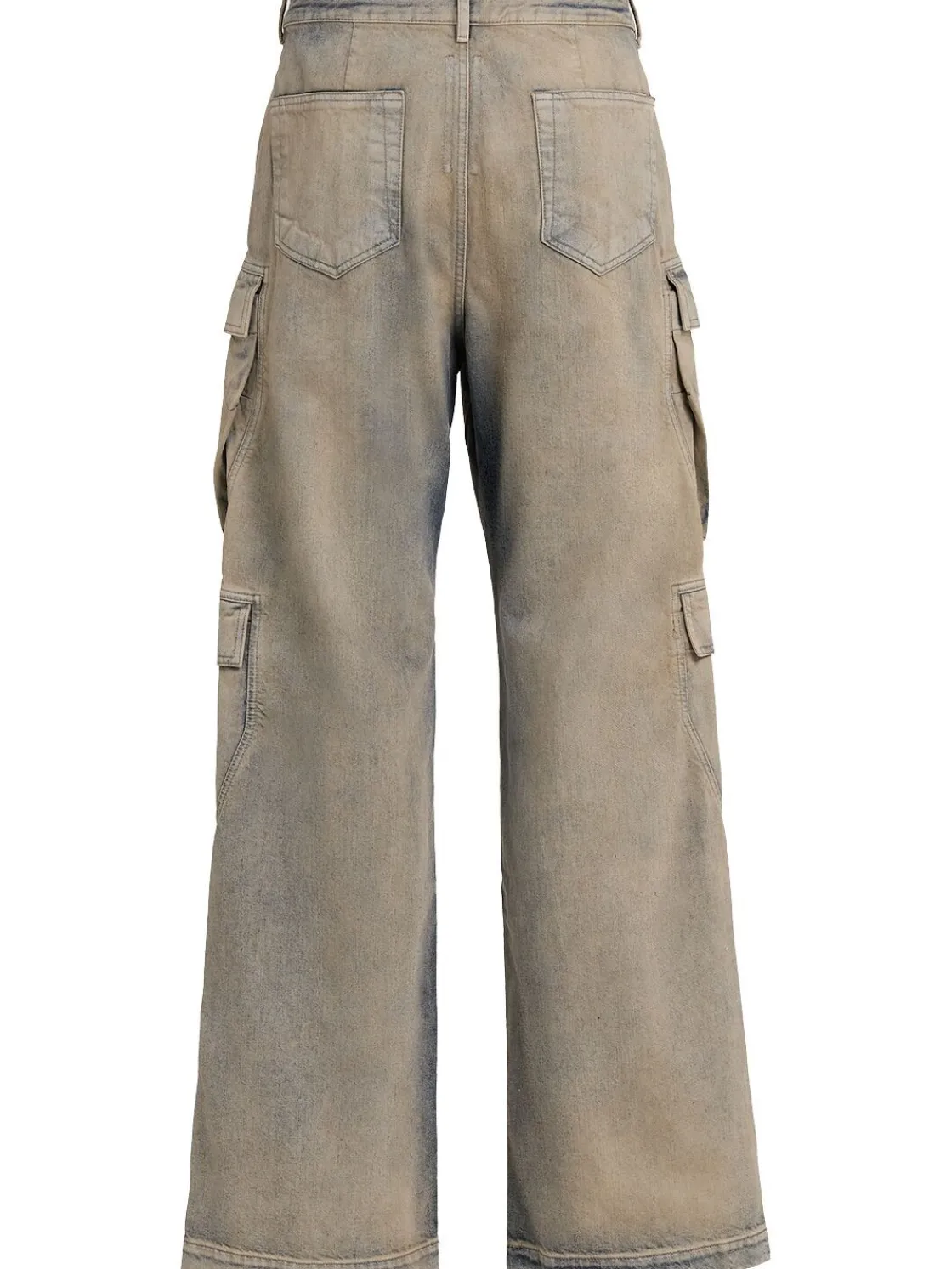 Jeans cargo in denim di cotone