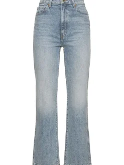 Jeans dritti Abigail in denim di cotone