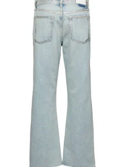 Jeans dritti cropped con decorazioni