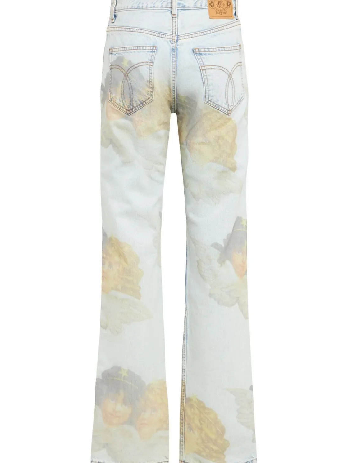 Jeans dritti stampa Angel