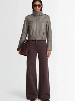 Jeans dritti vita bassa in denim