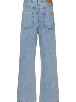 Jeans dritti vita bassa in denim