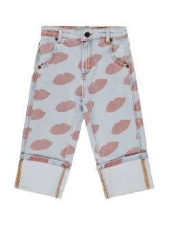 Jeans in cotone stampato stretch