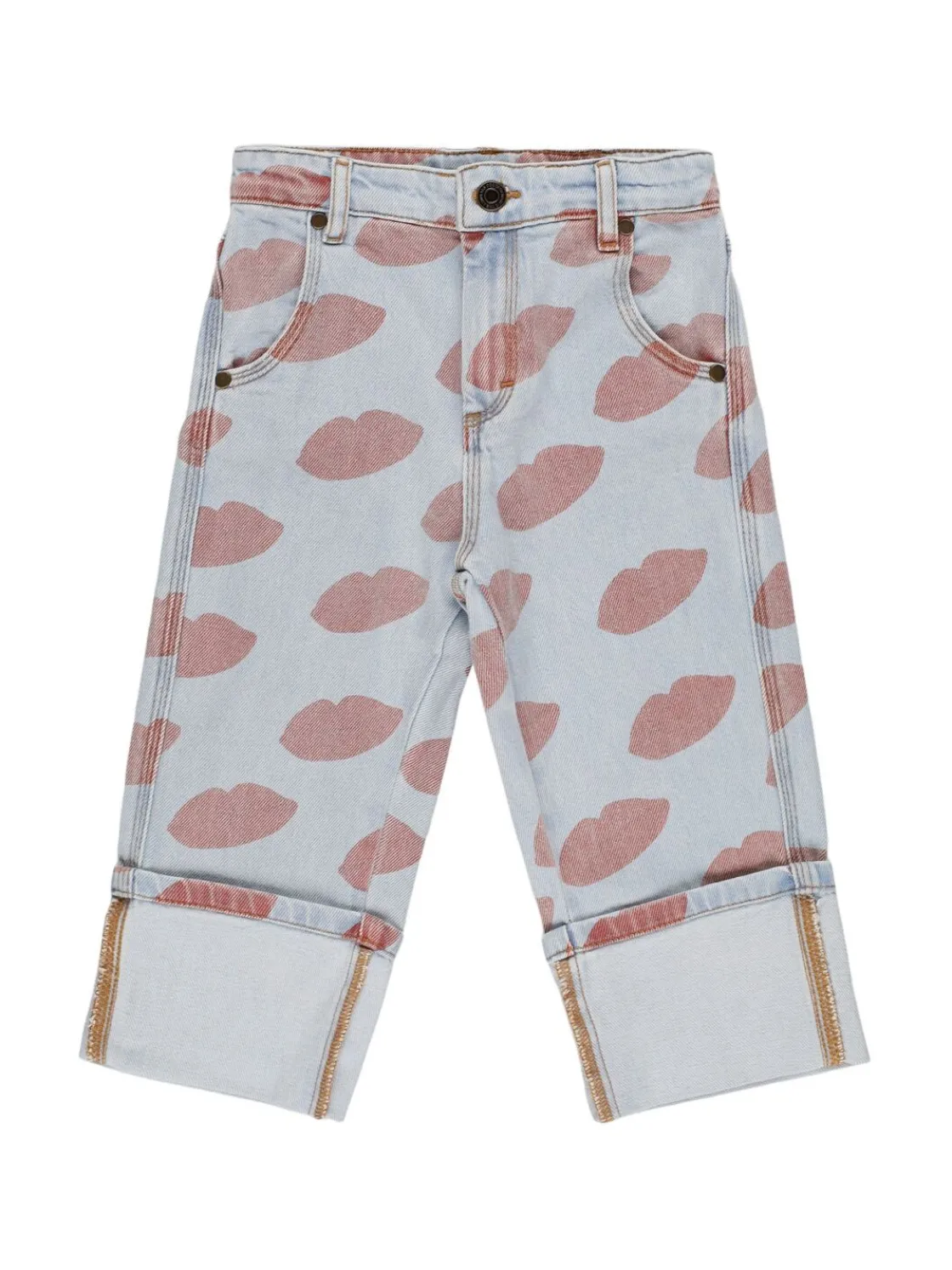 Jeans in cotone stampato stretch