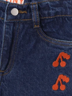 Jeans in denim di cotone con ricami