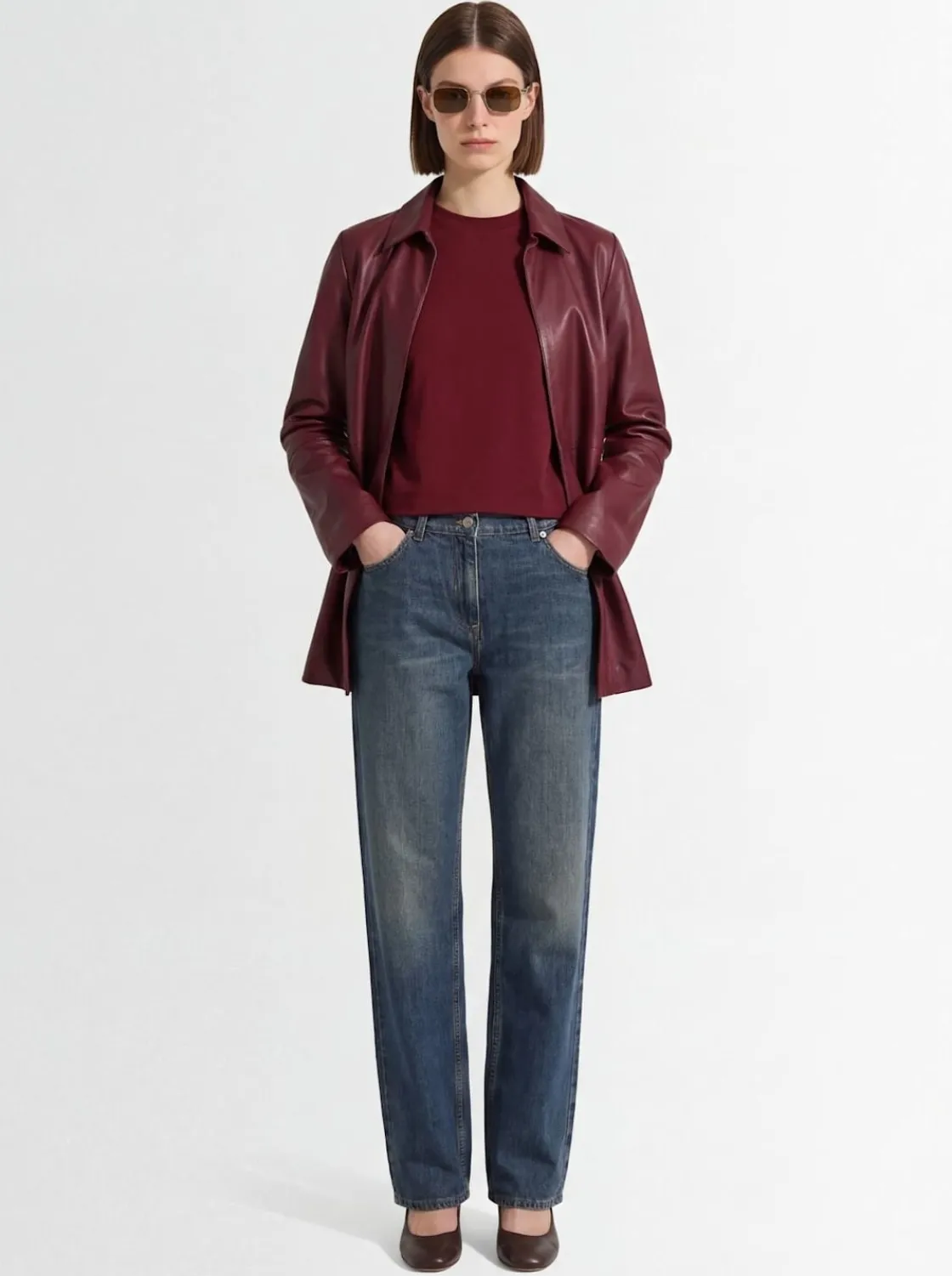 Jeans larghi in denim