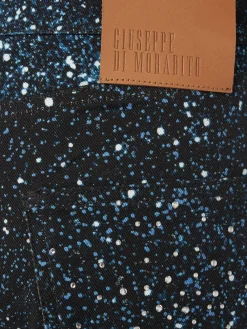 Jeans larghi in denim con decorazioni