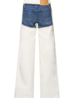 Jeans larghi Petit Grand in cotone trompe l'oeil