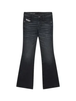 Jeans svasati in cotone stretch stonewashed