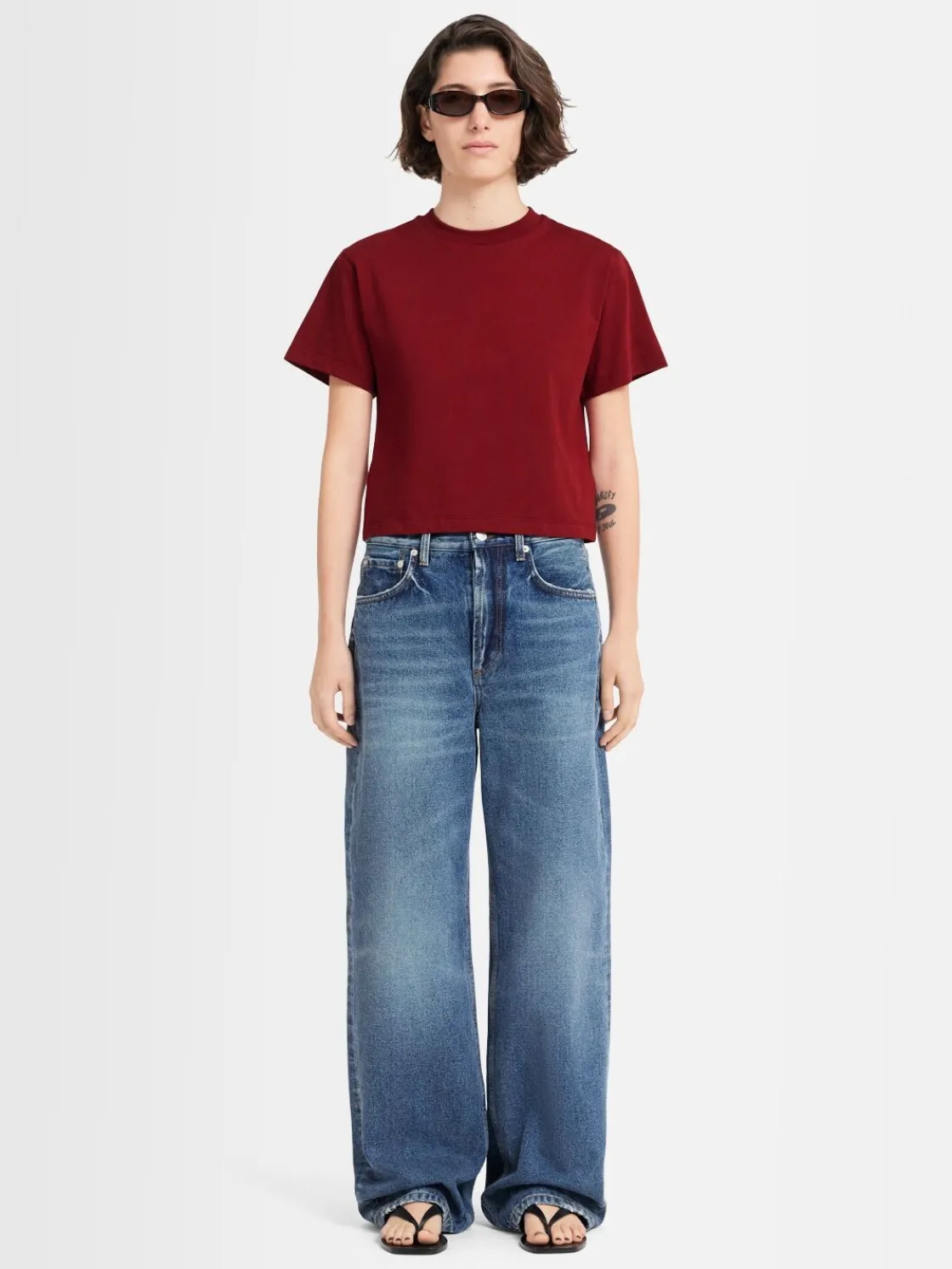 Jeans 5 tasche Clara in denim stonewash